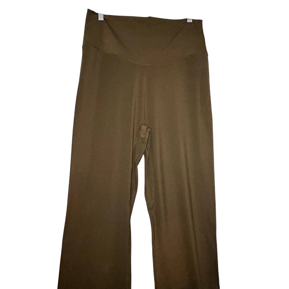 Drapey Wide Leg High Waisted Yoga Pants   Olive  ‎ XXS